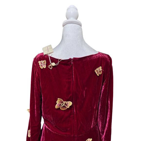 For Love & Lemons Papillon Mini Dress Large Red NWT - Picture 6 of 9